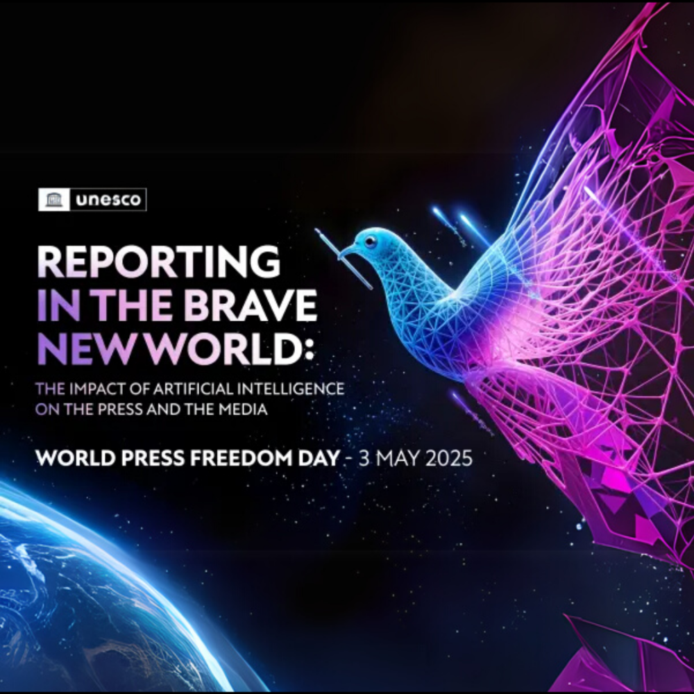 Flyer del evento World Press Freedom Day 2025.